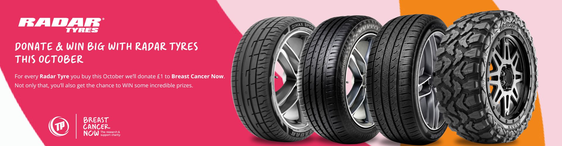 Buy Radar Tyres this October for a chance to WIN
